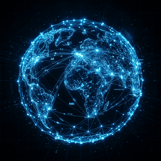 Bluenture global trade network visualization