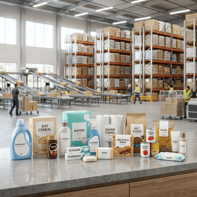 Consumer goods — household essentials for retail networks worldwide